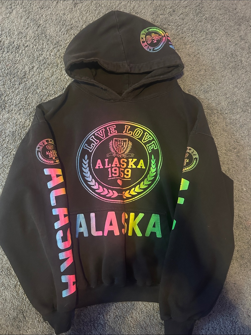 “Popular sports” semi cropped hoodie